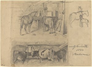 Ahır, 1883. by Lovis Corinth