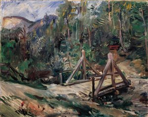 Bir köprü ile Tirol manzara by Lovis Corinth