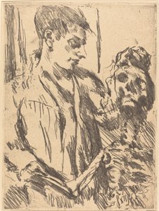 Tod und Jüngling Ölüm ve Genç Adam, 1921, 1922'de yayınlandı. by Lovis Corinth