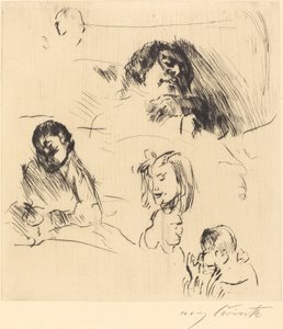 Çeşitli portre çizimleri by Lovis Corinth