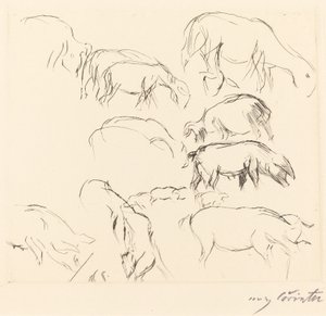 Çeşitli Hayvan Çalışmaları Hayvan Çalışmaları, 1917. by Lovis Corinth
