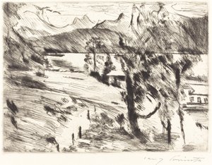 Walchensee arazisi (Walchensee Manzarası) by Lovis Corinth