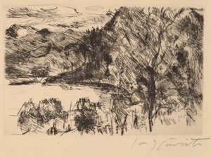 Walchensee mit Jochberg (Walchensee ve Jochberg) by Lovis Corinth