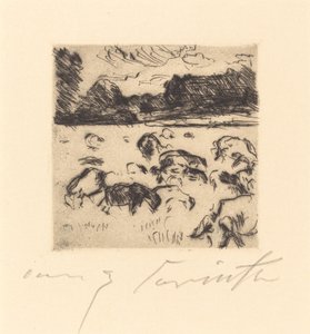 Weidende Schafe Otlayan Koyun, 1916. by Lovis Corinth
