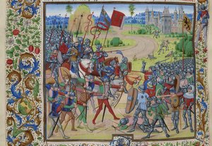 Dunkirk Savaşı 25 Mayıs 1383, yaklaşık 1470-1475. by Loyset Liedet