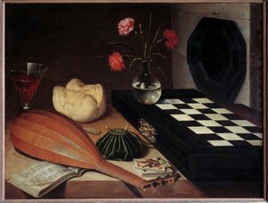 Satrançta Natürmort Resim Lubin Baugin (1612/1613-1663) 17. Yüzyıl Güneşi. 0,55x0,73 m