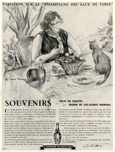 Colette kedisinin önünde, Perrier