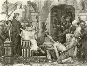 Louis IX, Fransa hapishanelerini açıyor by Luc Oliver Merson