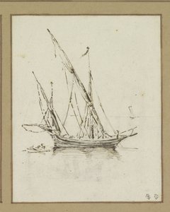 İki direkli gemi by Luca Carlevarijs (possibly)