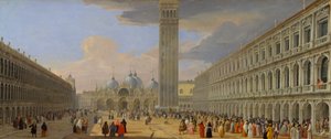 Piazza San Marco, Venedik, yak. 1709.