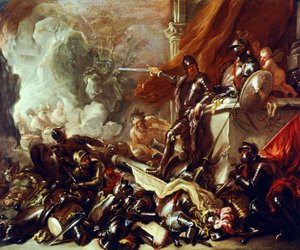 Savaş Alegorisi, Luca Giordano (1634-1705), tuval üzerine yağlı boya, 61x50 cm by Luca Giordano