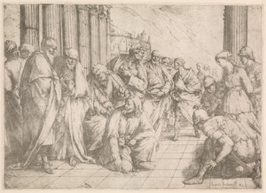 Mesih ve Zina Edilen Kadın İsa ve zinayla alınan kadın by Luca Giordano