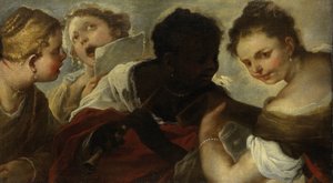 Müzik Yapan Dört Kadın by Luca Giordano