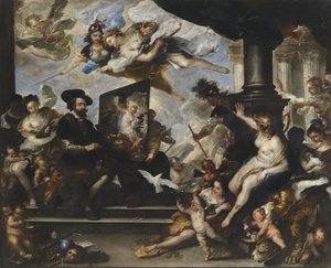 Rubens Barış Alegorisini resmediyor by Luca Giordano