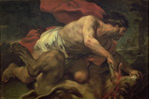 Samson ve Aslan by Luca Giordano