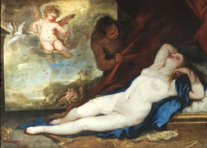 Uyuyan Venüs, Amor ve Satyr, c. 1670.