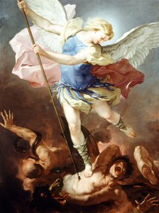 Aziz Michael şeytanı yener, Luca Giordano (1634-1705), tuval üzerine yağlı boya