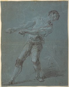 Bir ip çekerek genç adam by Luca Giordano