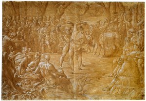 Sicilya Entellus ve Truva Dares arasındaki Dövüş, c1544