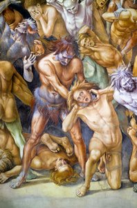 Cehennemde lanetlenmiş, Son Yargı fresk döngüsünden by Luca Signorelli