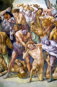 Cehennemde lanetlenmiş, Son Yargı fresk döngüsünden by Luca Signorelli