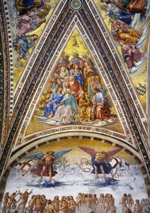 Şehitler, patrikler, kilise doktorları ve bakireler by Luca Signorelli