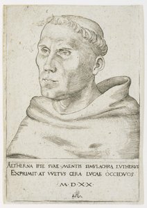 Martin Luther, Üç Çeyrek Görünümde Büstü by Lucas Cranach the Elder
