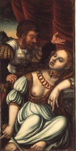 Tarquin ve Lucretia by Lucas (studio of) Cranach