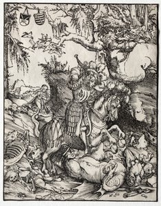 Aziz George Ejderhayı Öldürüyor by Lucas Cranach