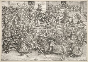 Mızraklı Turnuva by Lucas Cranach