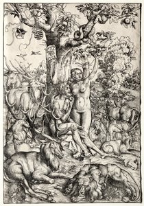 Adem ve Havva Cennette, 1509. by Lucas Cranach the Elder