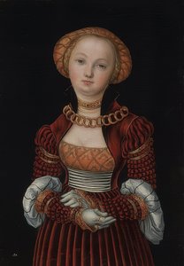 Kadın portresi. 1525 civarında by Lucas Cranach the Elder