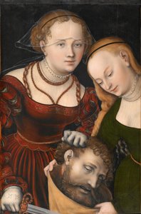 Almanca: Judith mit dem Haupt des Holofernes und einer Dienerin Judith with head of Holofernes and a servant by Lucas Cranach the Elder