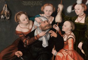 Herkül ve Omphale, 1537 by Lucas Cranach the Elder