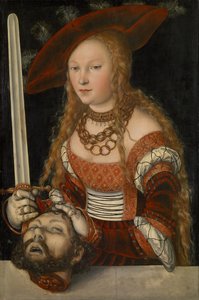 Holofernes kafalı Judith, 1530 dolayları (panel) by Lucas Cranach the Elder