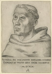 Bir Augustinerinnen Rahip olarak Luther by Lucas Cranach the Elder