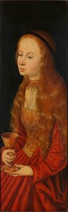 Aziz Barbara, 16. yüzyılın başları.. by Lucas Cranach the Elder