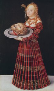 Salome (ahşap üzerine yağ) by Lucas Cranach the Elder