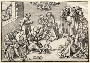 Kutsal Aile ve Kindred. by Lucas Cranach the Elder