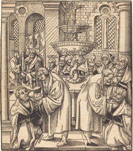 Reformcular Luther ve Hus, Saksonya Evi Prenslerine Komünyon Veriyor by Lucas Cranach the Elder