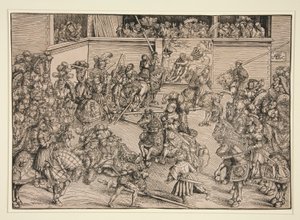 İkinci Turnuva (Samson ve Aslan Halısı ile) by Lucas Cranach the Elder