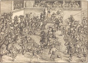 Samson ve Aslan Goblenli İkinci Turnuva by Lucas Cranach the Elder