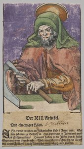 Mesih, Havariler ve Aziz Pavlus'tan Matthias by Lucas Cranach the Elder, After