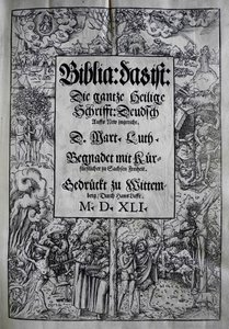 Kapak tasarımı Biblia, Martin Luther, 1541.