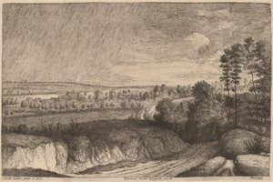yağmurlu manzara by Lucas Emil Vosterman, after Lodewijk de Vadder