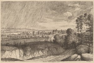 yağmurlu manzara by Lucas Emil Vosterman, after Lodewijk de Vadder