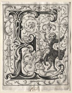 Yeni ABC Kitapçığı: E, 1627. by Lucas Kilian