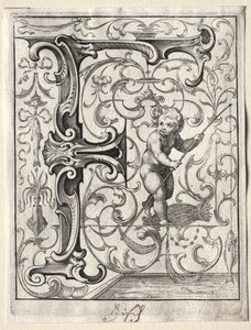 Yeni ABC Kitapçığı: F, 1627. by Lucas Kilian