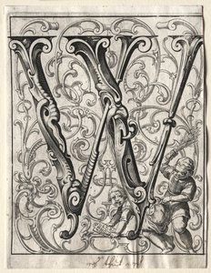 Yeni ABC Kitapçığı: W, 1627. by Lucas Kilian