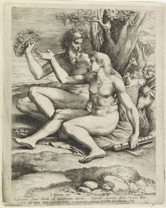 Genç ve yaşlı bir keçi çobanı by Lucas Vorsterman (I)